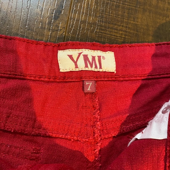 YMI Red Cuffed Shorts - Picture 5 of 9